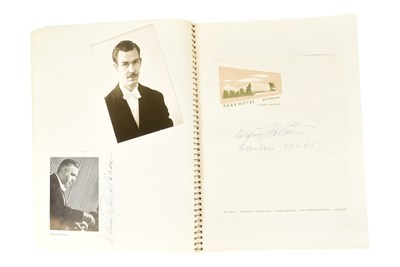 Lot 189 - MUSICIANS - LARGE ALBUM OF MID-CENTURY MUSICIAN AUTOGRAPHS