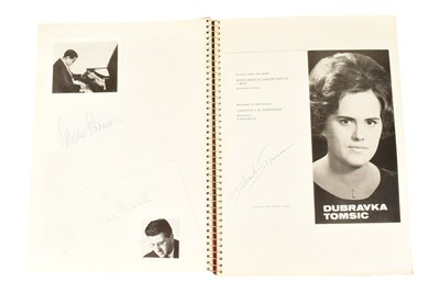 Lot 189 - MUSICIANS - LARGE ALBUM OF MID-CENTURY MUSICIAN AUTOGRAPHS