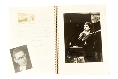 Lot 189 - MUSICIANS - LARGE ALBUM OF MID-CENTURY MUSICIAN AUTOGRAPHS