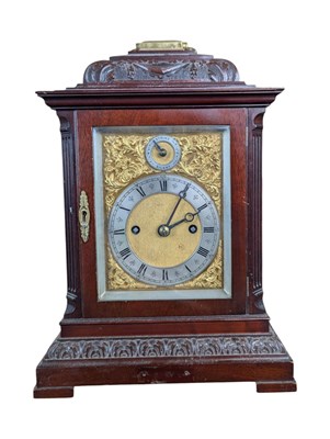 Lot 248 - MANNER OF LENZKIRCH - LATE 19TH CENTURY MAHOGANY MANTEL CLOCK