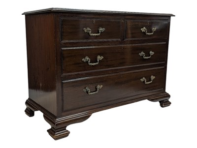 Lot 728a - 19TH CENTURY GEORGE III MAHOGANY CHEST OF DRAWERS