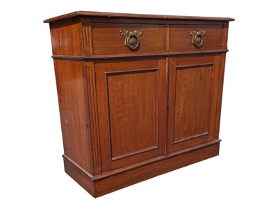 Lot 725a - EDWARDIAN WALNUT ARTS & CRAFTS DRESSER BASE SIDEBOARD