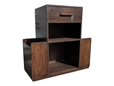 Lot 726a - 1930S ART DECO OAK HALL STICK STAND CABINET