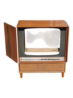 Lot 579 - BRITISH MODERN DESIGN - MID CENTURY TEAK MEDIA CABINET