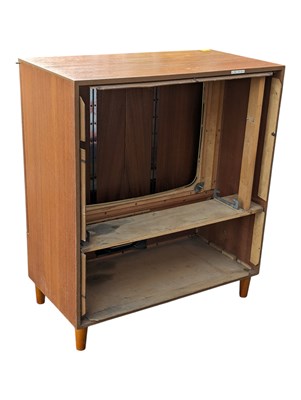 Lot 579 - BRITISH MODERN DESIGN - MID CENTURY TEAK MEDIA CABINET