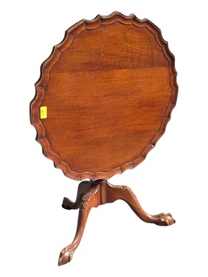 Lot 724a - 19TH CENTURY REVIVAL MAHOGANY TILT TOP OCCASIONAL WINE TABLE