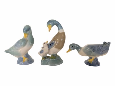 Lot 42 - WADE - THREE 1930S VINTAGE CERAMIC DUCK FIGURES