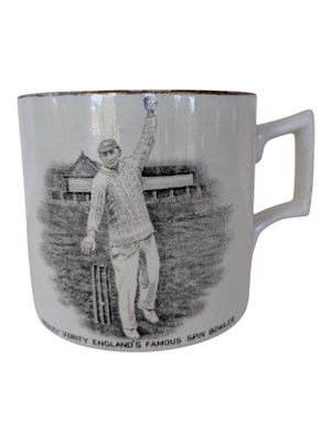 Lot 44 - J. H. W & SONS - EARLY 20TH CENTURY CERAMIC CRICKET RELATED CUP