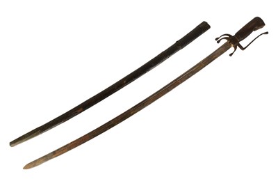 Lot 32 - 19TH CENTURY NORTH AFRICAN MOROCCAN NIMCHA SWORD