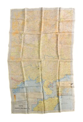 Lot 103 - WWII SECOND WORLD WAR SILK ESCAPE MAP - FRENCH INDO CHINA