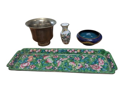 Lot 273 - COLLECTION OF FOUR VINTAGE 20TH CENTURY CHINESE CLOISONNE ITEMS