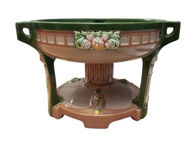 Lot 49 - EARLY 20TH CENTURY EICHWALD SECESSIONISY MAJOLICA CENTREPIECE BOWL