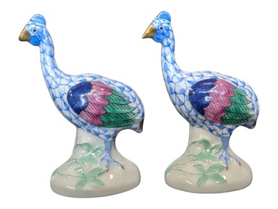 Lot 115 - TWO 20TH CENTURY HEREND HUNGARIAN PORCELAIN BIRD FIGURES