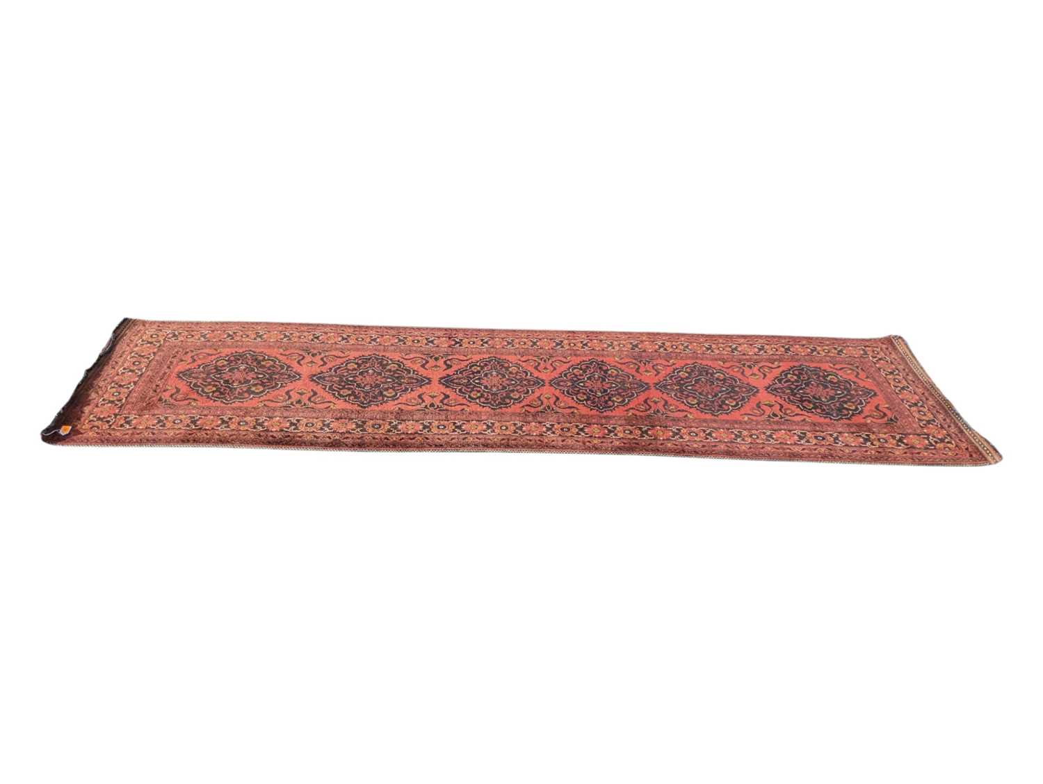 Lot 748 - LARGE PERSIAN WOOLLEN FLOOR CARPET RUNNER RUG