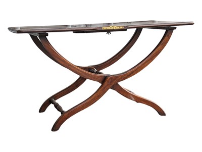 Lot 749a - 19TH CENTURY VICTORIAN MAHOGANY FOLDING COACHING STAND