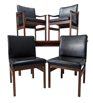 Lot 535 - MID 20TH CENTURY DANISH TEAK DINING TABLE AND SIX CHAIRS