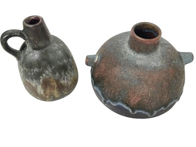 Lot 82 - RUSCHA KERAMIK - MODEL 320/14 & 348 - A PAIR OF 1960S WEST GERMAN VASE