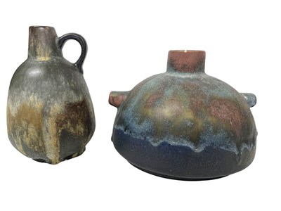 Lot 82 - RUSCHA KERAMIK - MODEL 320/14 & 348 - A PAIR OF 1960S WEST GERMAN VASE