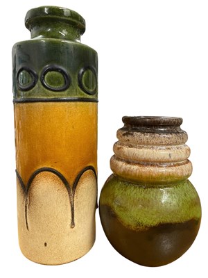 Lot 74 - SCHEURICH KERAMIK - MODEL 269/15 & 203/26 - PAIR OF 1960S WEST GERMAN VASE