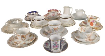 Lot 53 - COLLECTION OF 20TH CENTURY CHINA TEA CUPS, SAUCERS, AND PLATES