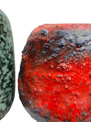 Lot 104 - WEST GERMAN POTTERY - FOUR 1960S FAT LAVA VASES