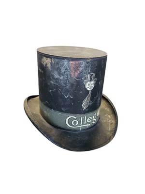Lot 281 - 1920'S WM LIVENS & CO COLLEGE TOFFEE TIN TOP HAT MONEY BOX
