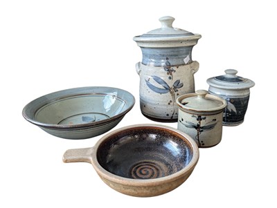 Lot 64 - DAVID WINKLEY - COLLECTION OF LATE 20TH CENTURY VELLOW STUDIO POTTERY