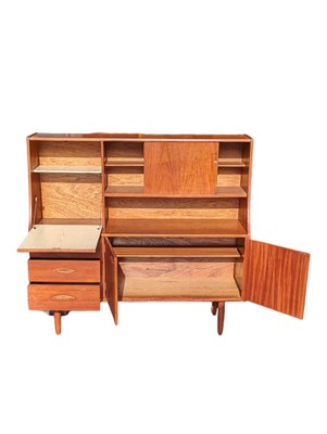 Lot 582 - JENTIQUE FURNITURE- MID CENTURY TEAK HIGHBOARD SIDEBOARD