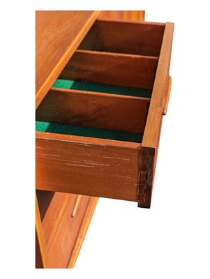 Lot 582 - JENTIQUE FURNITURE- MID CENTURY TEAK HIGHBOARD SIDEBOARD