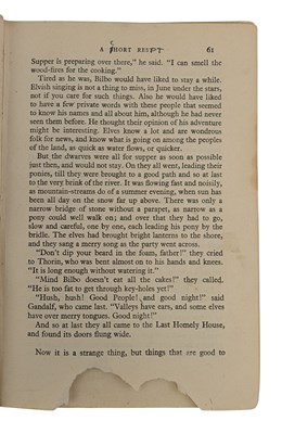 Lot 30 - TOLKIEN, J. R. R. 1946 THE HOBBIT, FIRST EDITION, FOURTH IMPRESSION