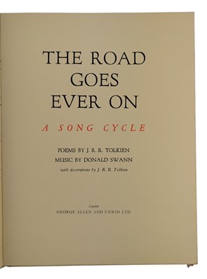 Lot 18 - TOLKIEN, J. R. R.; SWANN DONALD 1969 THE ROAD GOES EVER ON, 1ST ED 2ND IMP