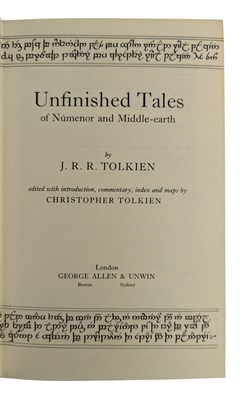 Lot 12 - TOLKIEN, J. R. R. 1980 UNFINISHED TALES FIRST EDITION, FIRST IMPRESSION