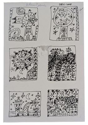 Lot 111 - ALAN DAVIE (1920-2014) - UNTITLED INK PEN ON PAPER PAINTING