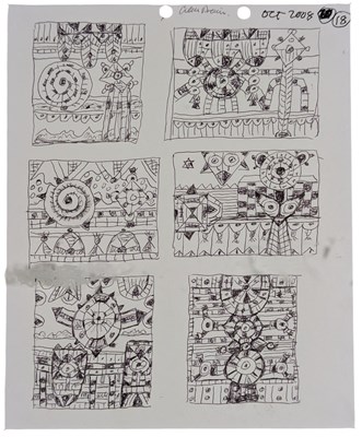 Lot 112 - ALAN DAVIE (1920-2014) - UNTITLED PEN ON PAPER SKETCH PAINTING