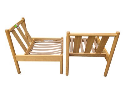 Lot 569 - ERCOL FURNITURE - MODEL 747 PAIR OF LOW LOUNGE CHAIRS