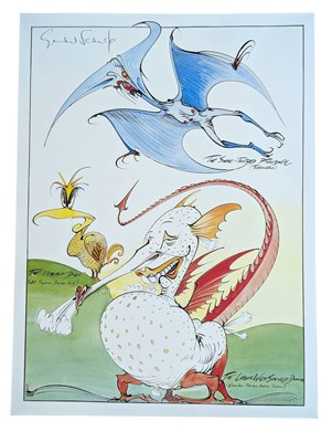 Lot 197 - GERALD SCARFE - PTORDACTYL, DODO AND LESSER WELSH SPECKLED DRAGON