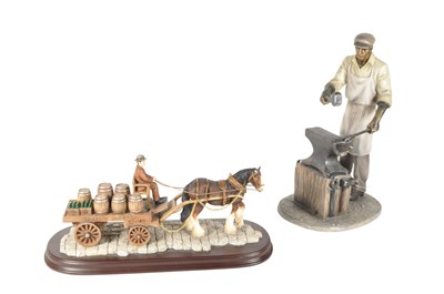Lot 293 - LEONARDO COLLECTION - TWO CONTEMPORARY RESIN FIGURES