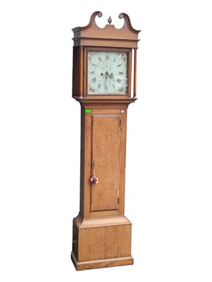 Lot 793 - 19TH CENTURY WEST COUNTRY OAK LONGCASE GRANDFATHER CLOCK