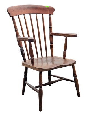 Lot 783 - 19TH CENTURY VICTORIAN BEECH & ELM WINDSOR FARMHOUSE CHAIR