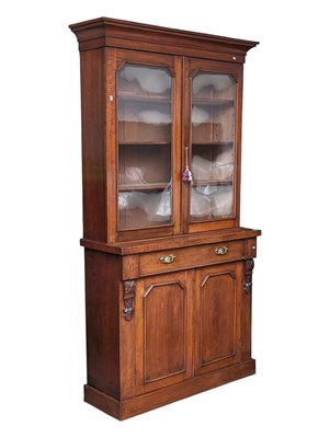 Lot 795 - VICTORIAN 19TH CENTURY MAHOGANY LIBRARY BOOKCASE CABINET
