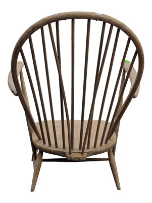 Lot 555 - LUCIAN ERCOLANI FOR ERCOL - MODEL 317 EASY GRANDFATHER ARMCHAIR