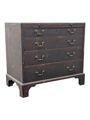 Lot 787 - 19TH CENTURY GEORGE III MAHOGANY BACHELORS CHEST OF DRAWERS