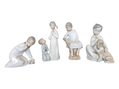 Lot 96 - LLADRO - FOUR LATE 20TH CENTURY PORCELAIN FIGURES
