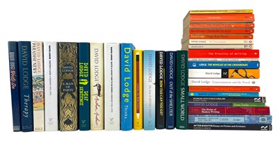 Lot 54 - LODGE, DAVID - THIRTY-THREE DAVID LODGE BOOKS, SIGNED & WITH LETTERS FROM THE AUTHOR