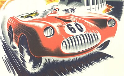 Lot 96 - MONACO GRAND PRIX JUNE 1952 LITHOGRAPHIC POSTER AFTER B. MINNIE ORIGINAL