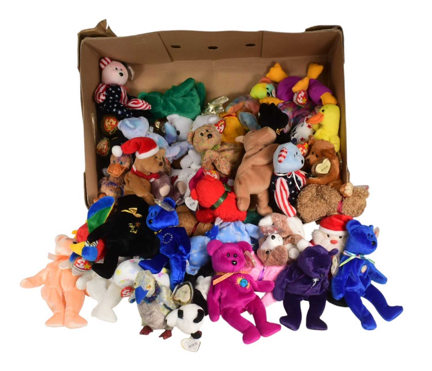 Lot 587 - BEANIE BABIES - COLLECTION OF X50 ORIGINAL TY BEANIE BABIES