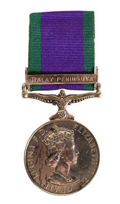 Lot 431 - QUEEN ELIZABETH II ERA GENERAL SERVICE MEDAL WITH MALAY PENINSULA CLASP