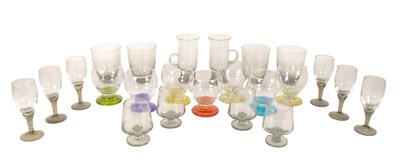 Lot 99 - COLLECTION OF MID CENTURY SMOKED AND COLOURED DRINKING GLASSES