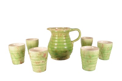 Lot 101 - ART DECO 1930'S HAMPTON IVORY SWINNERTONS DRIP WARE LEMONADE SET