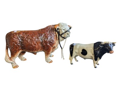 Lot 110 - TWO MID CENTURY MELBA WARE BUTCHERS' ADVERTISING BULL FIGURES